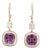 Natural amethyst 8.86cts & diamond 1.41cts earring in 18k gold For Sale