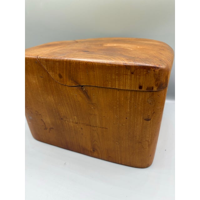 Wood Mid 20th Century Live Edge Cedar Wood Stash Mystery Jewelry Suggestive Box For Sale - Image 7 of 10