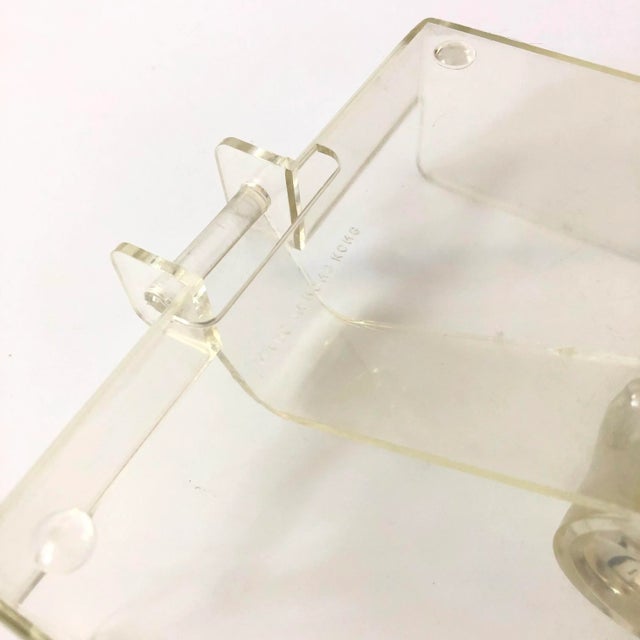 Vintage Lucite Napkin Holder For Sale In San Francisco - Image 6 of 9