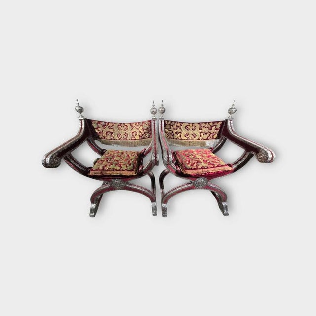 Mexican Colonial Silver Armchairs, 1750s, Set of 2 For Sale - Image 14 of 17