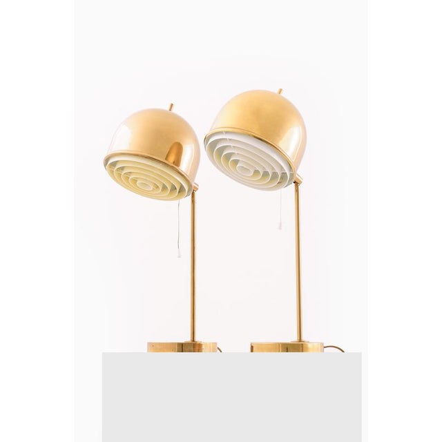 Table Lamps in Brass and Plastic by Eje Ahlgren, 1950s, Set of 2 For Sale - Image 3 of 9