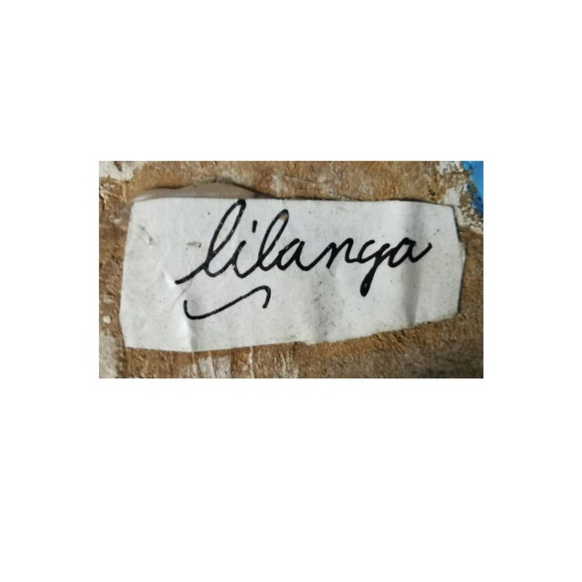 George Lilanga, Sculpture of a Blue Figure, 1995, Wood For Sale - Image 6 of 7