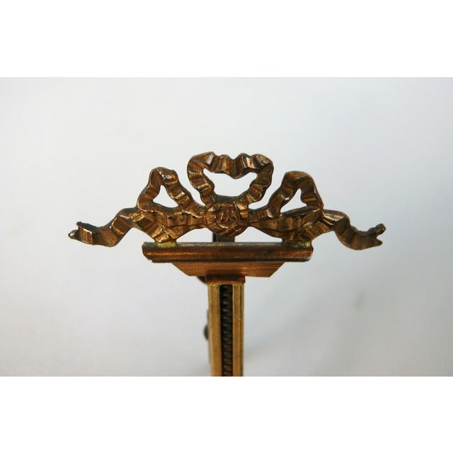 Small Art Nouveau Picture Frame in Brass & Glass Pane For Sale - Image 10 of 14