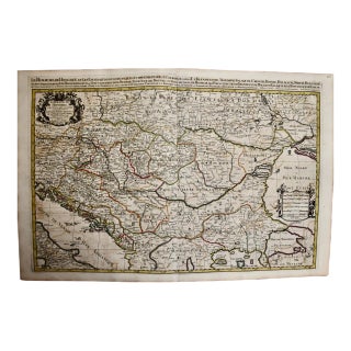 Hungary & Eastern Europe: A Large 17th C. Hand-Colored Map by Sanson & Jaillot, 1692 For Sale