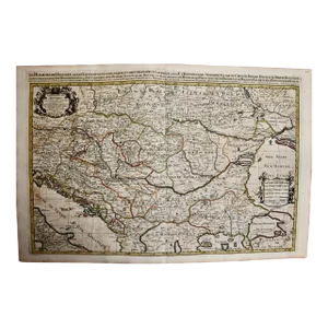 Hungary & Eastern Europe: A Large 17th C. Hand-Colored Map by Sanson & Jaillot, 1692