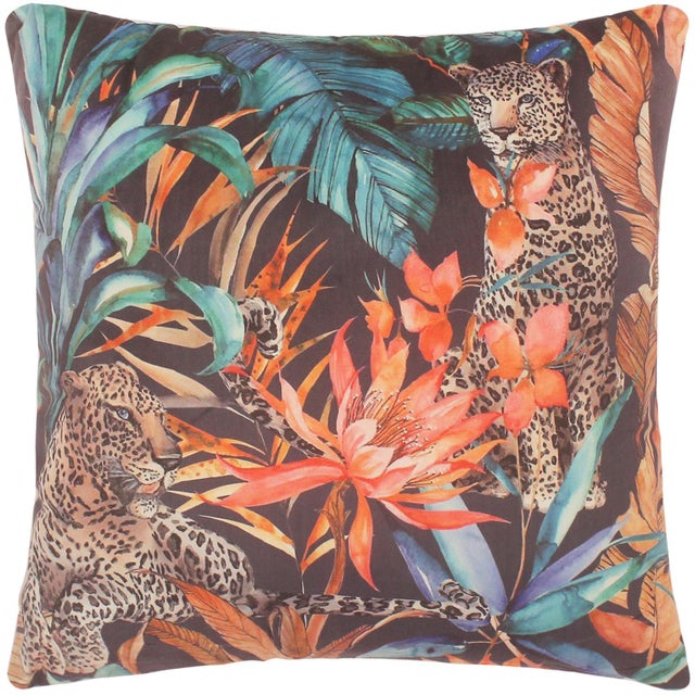 Charcoal Bohemian Carruthe Printed Velvet Handmade Pillow For Sale - Image 8 of 8