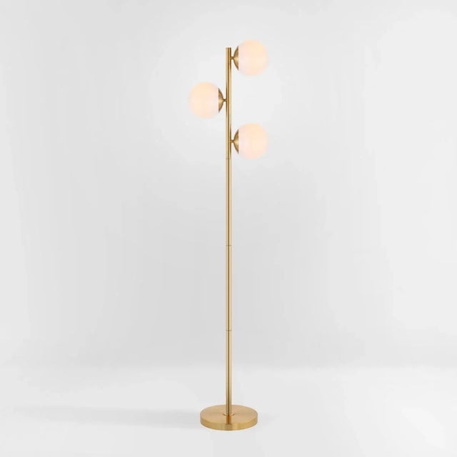 2020s Devlyn 3-Light 62" Floor Lamp in Gold For Sale - Image 5 of 9