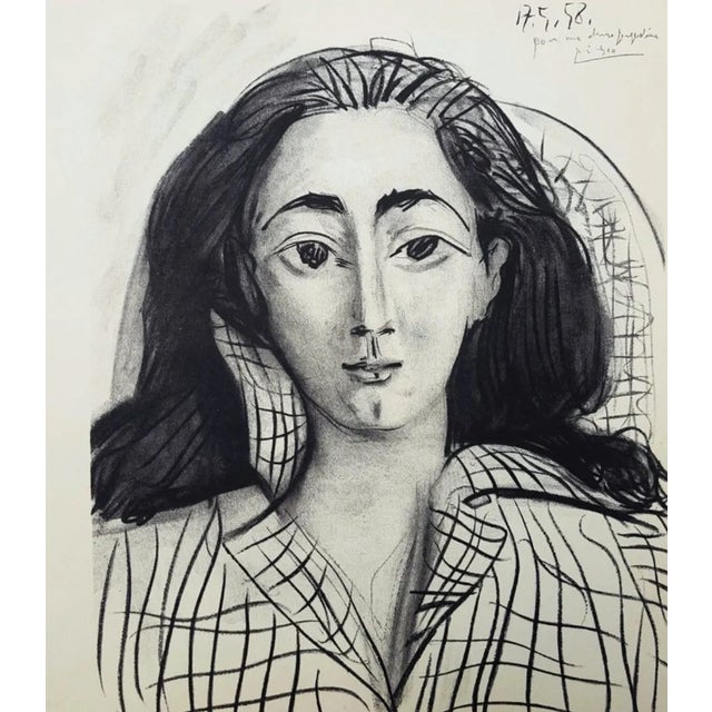 Pablo Picasso, Jacqueline's Portrait, Original Mourlot Lithograph, 1958 For Sale