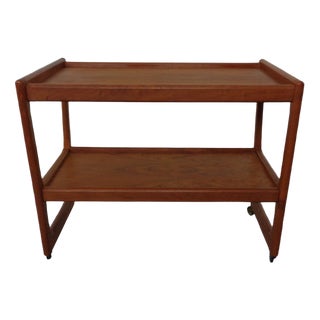 Teak Bar Cart by Holger Georg Jensen for Kubus, Denmark, 1960s For Sale