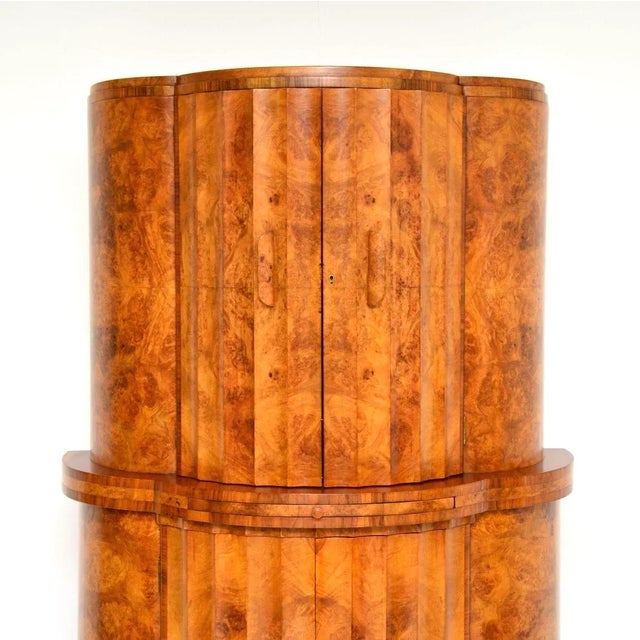 Art Deco Burr Walnut Cocktail Cabinet from Epstein, 1930s For Sale - Image 9 of 13
