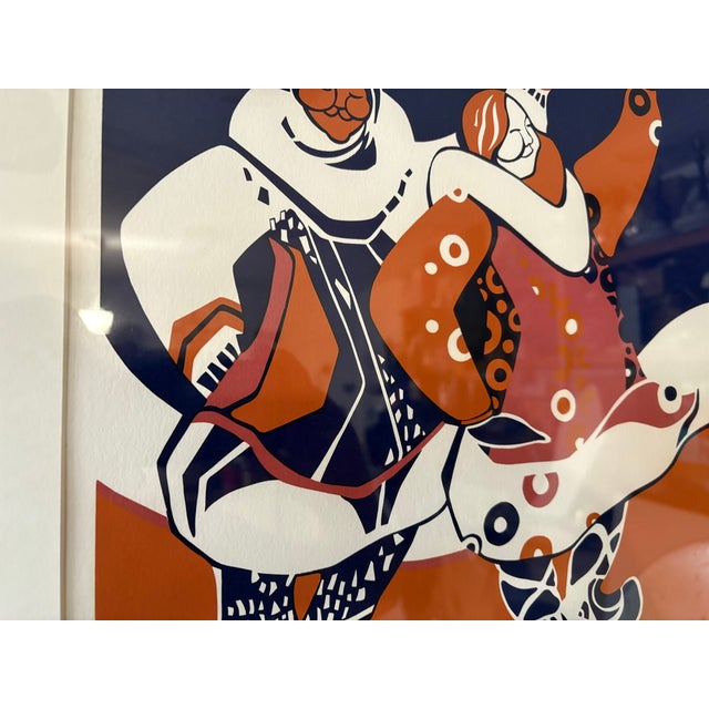 Blue "Celebration" Limited Edition Lithograph by Susan Pennewell Ellis For Sale - Image 8 of 14