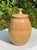Contemporary Vintage 10” Handcrafted Lidded Studio Pottery Vessel With Incised Motif For Sale - Image 3 of 12