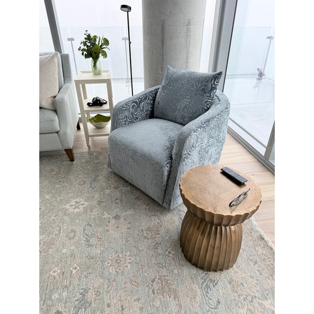 Traditional Isadora Side Table, Canvas Cream - Villa & House For Sale - Image 3 of 9