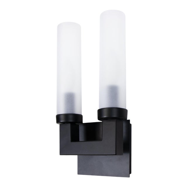 Regina Andrew Montecito Iron Outdoor Double Sconce, Black For Sale