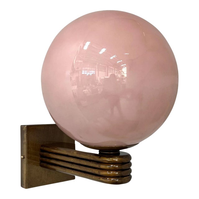 21st Century Bronzed and Opaque Coral Deco Sconce by Fabio Ltd For Sale