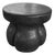 Sculptural Mango Wood Side Table, Burnt Finish Modern Organic For Sale