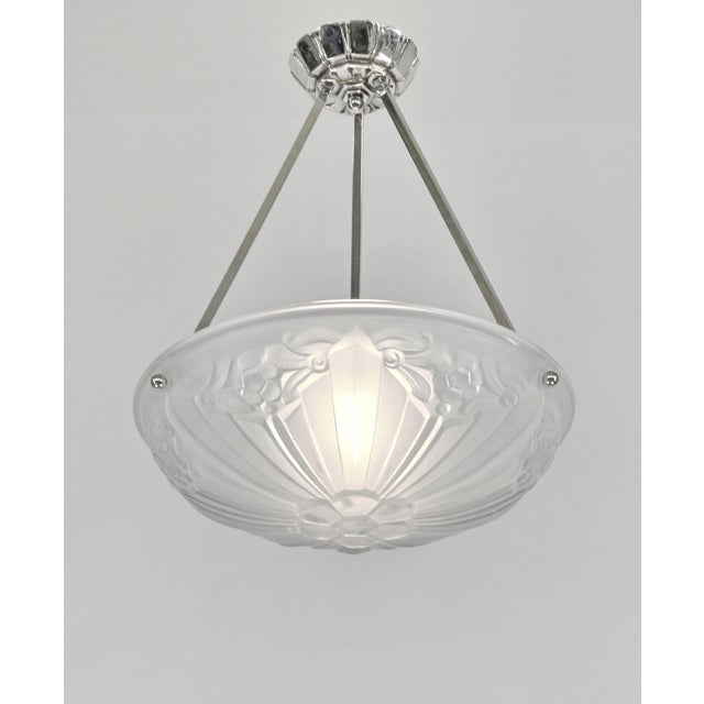 Art Deco A French Art Deco Pendant Light by Sonover - 1930 France For Sale - Image 3 of 11
