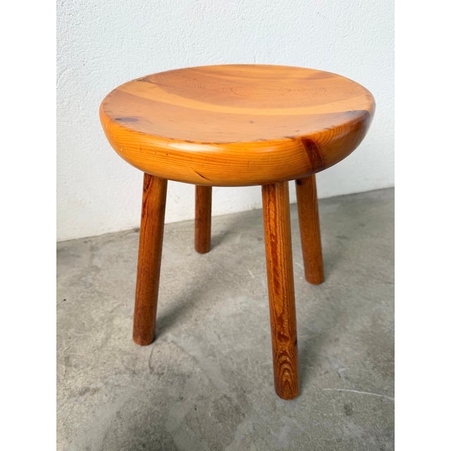 Pine Stool attributed to Charlotte Perriand for Les Arcs, 1960s For Sale - Image 18 of 18