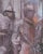 Parley (Diptych) by Elena Burykina | Oil on panel Depiction of armored figures in conversation. For Sale - Image 4 of 5