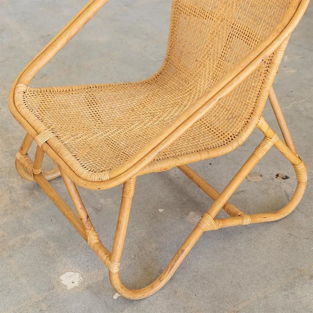 Brown 1960s Pair of Italian Woven Chairs For Sale - Image 8 of 10