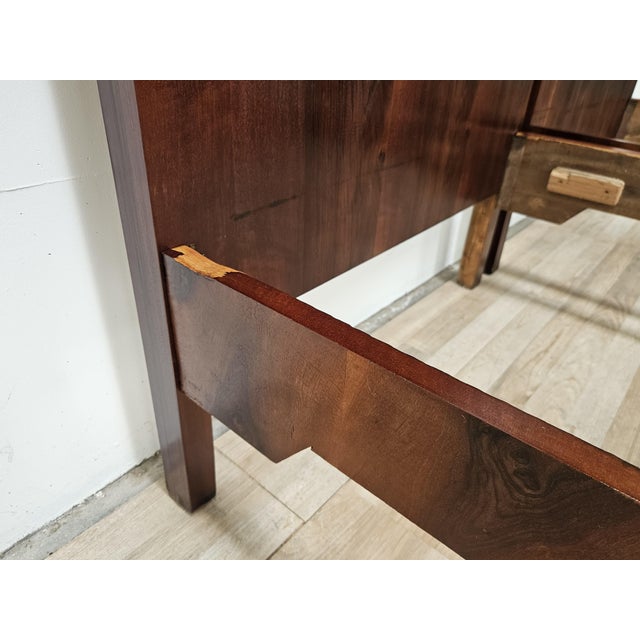 Brown Art Deco Single Beds in Mahogany and Pink Maple, 1940, Set of 2 For Sale - Image 8 of 18