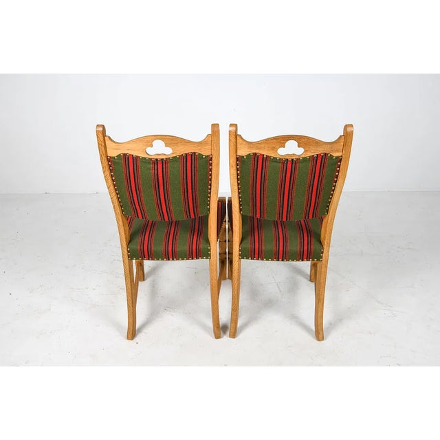 1970s Vintage Danish Oak Dining Chairs in the Style of Henning Kjærnulf, Set of Six For Sale - Image 9 of 16