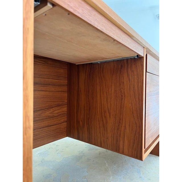Teak Desk with Extra Laptop Compartment, Denmark For Sale - Image 6 of 11