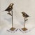 Metal Birdies on Glass Stand - a Pair For Sale - Image 7 of 7