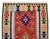 Red Hand-Woven Turkish Rug Flat Weave Wool Area Rug - 3'7" X 5'10" For Sale - Image 8 of 11