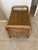 1970s 1970s Mid Century Wicker or Rattan Ottoman With Seat Cushion For Sale - Image 5 of 12