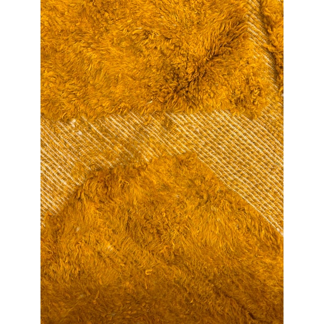 Golden Ochre Moroccan Mrirt Rug For Sale - Image 6 of 10
