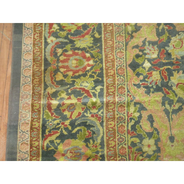Green 19th Century Sultanabad Carpet Attributed to Ziegler and Co - 12'2" x 14'9" For Sale - Image 11 of 18