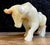 Gemstone Carved Charging Bull: Mid-Century Brutalist Onyx Sculpture Mexico - 9" For Sale - Image 7 of 17