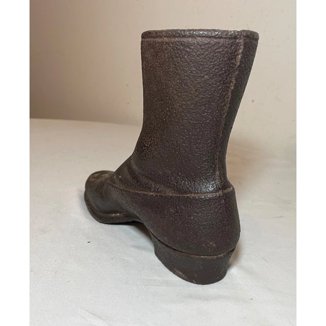 Rare Large Antique Life Size Cast Iron Store Display Ladies Shoe Sneaker Statue For Sale - Image 11 of 13