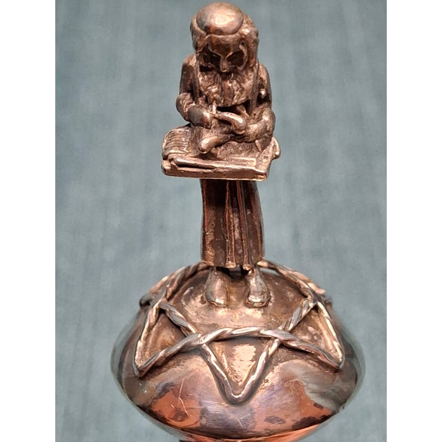 Antique 1844 Imperial Silver 84 Torah Pointer Yad, 13" Rabbi Finial For Sale - Image 4 of 18