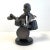 Vintage Bronze Jazz Band Drummer Musician Statue Marble Base For Sale - Image 6 of 10