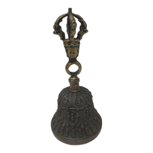 Asian Tibetan Meditation Prayer Ghanta Bell Antique Bronze Buddhist Bell
