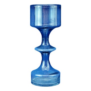 Vintage Finnish Blown Glass Vase by Nuutajarvi Notsjo, 1969 For Sale