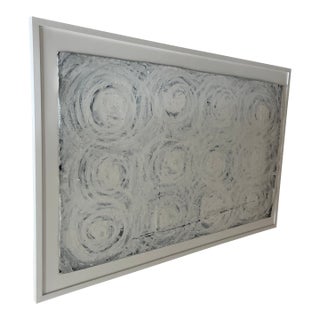 Large Framed Tonal Abstract Painting Acrylic on Canvas For Sale