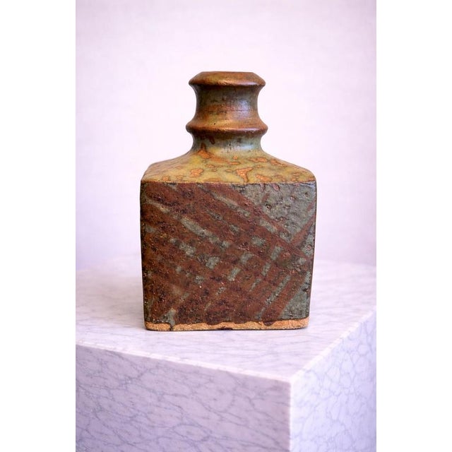 1950s Mid-Century Modern Japanese Studio Pottery Vase in Stoneware, 1950s For Sale - Image 5 of 9