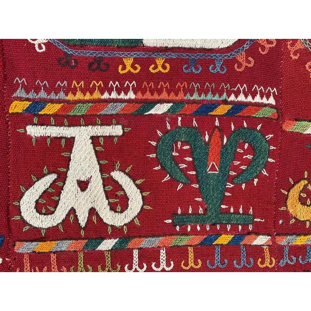Textile Antique Uzbek Woven and Embroidered Panel For Sale - Image 7 of 14