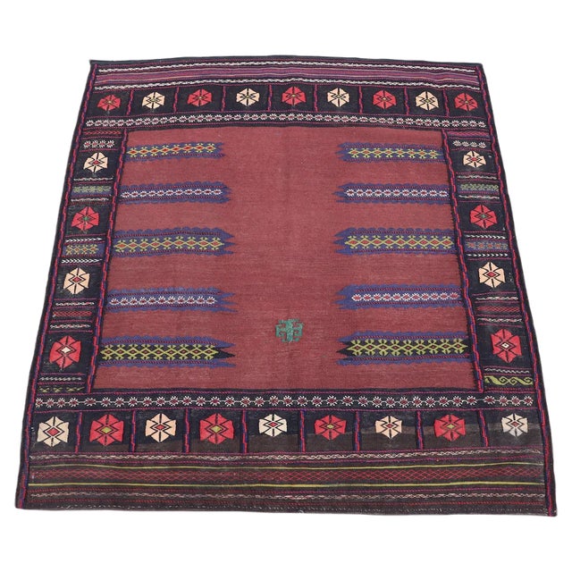 Vintage Handwoven Sofreh Kilim, 1920s For Sale