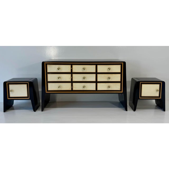 Italian Art Deco Dresser in Maple, Lacquer and Parchment by Paolo Buffa, 1940s For Sale - Image 14 of 15