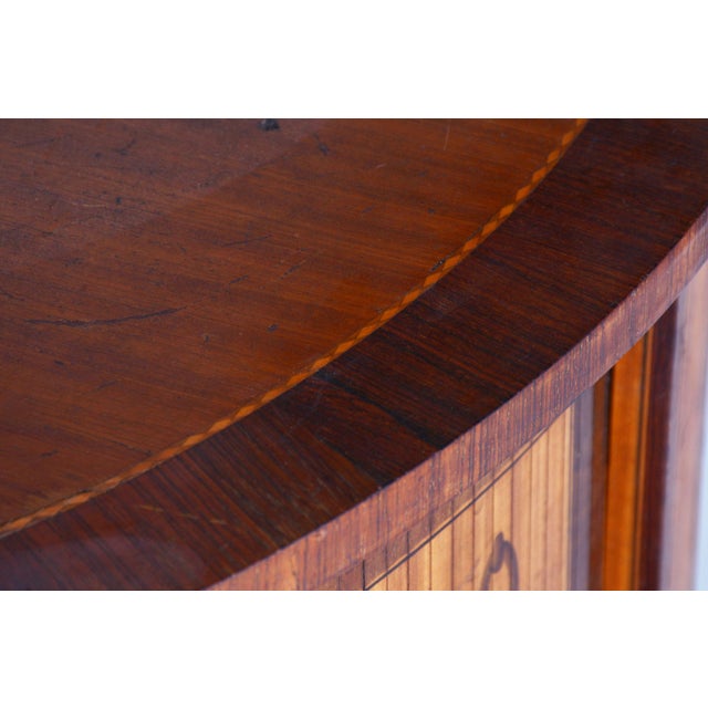 Biedermeier Side Table in Walnut and Maple Marquetry, 1850s For Sale - Image 11 of 12