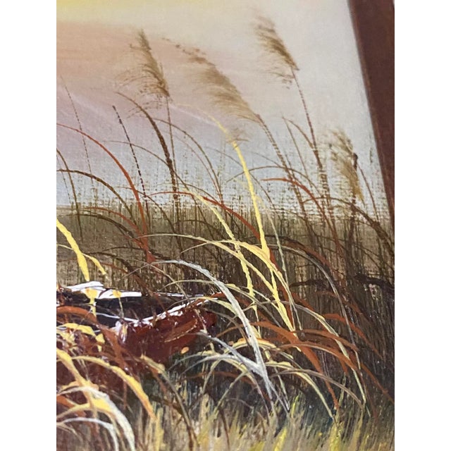 1970s Vintage 1970's Coastal Seascape Framed Oil Painting For Sale - Image 5 of 9