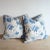 Thibaut Indienne Hazel Blue Pillows With Navy Cord- Set of 2 For Sale In Greensboro - Image 6 of 6