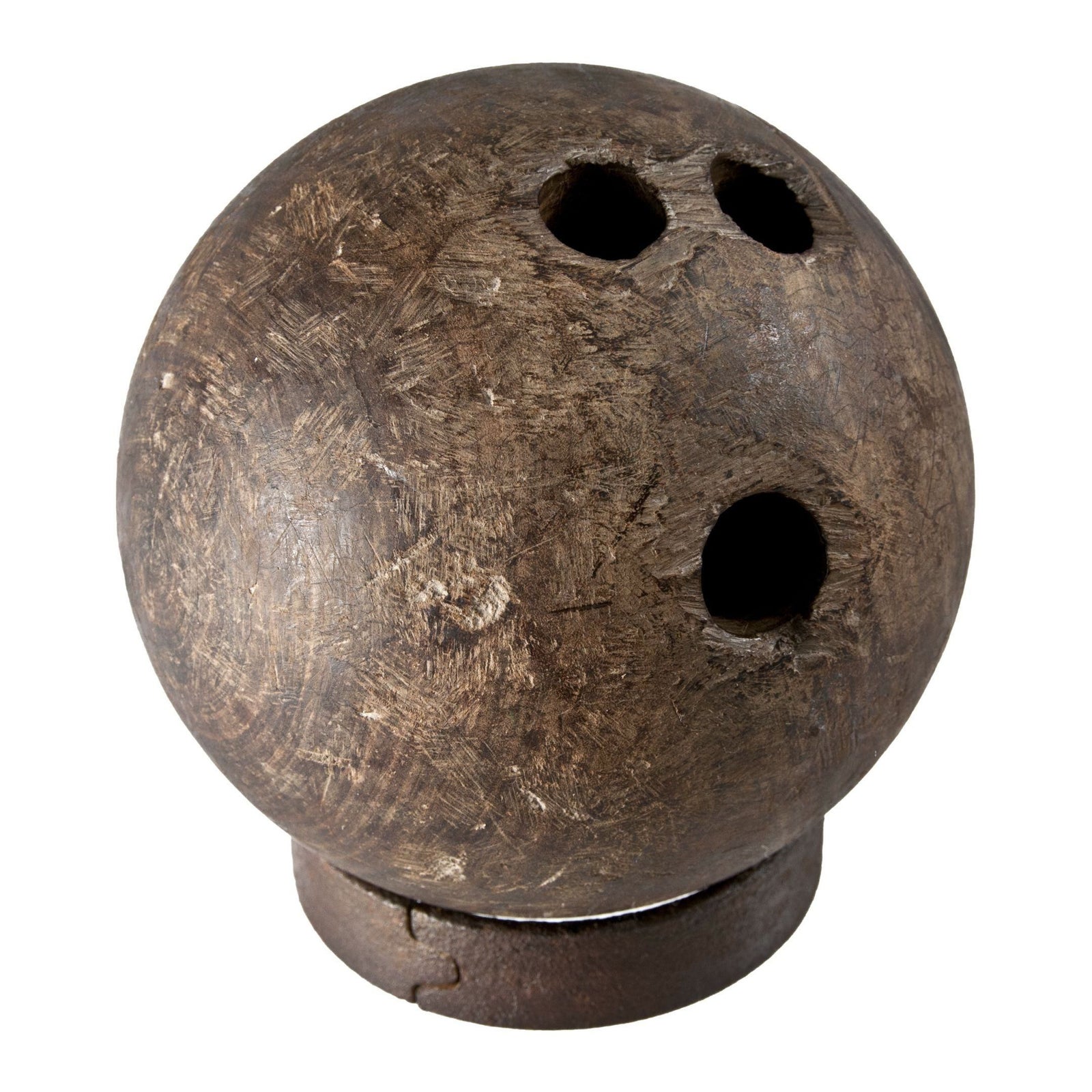 1800s Rare Antique Lignum Vitae Wood Bowling Ball Chairish
