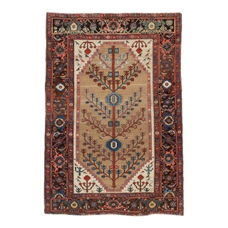 Antique Camel Hair Bakshaish Area Rug, 4'6 X 6'6 For Sale