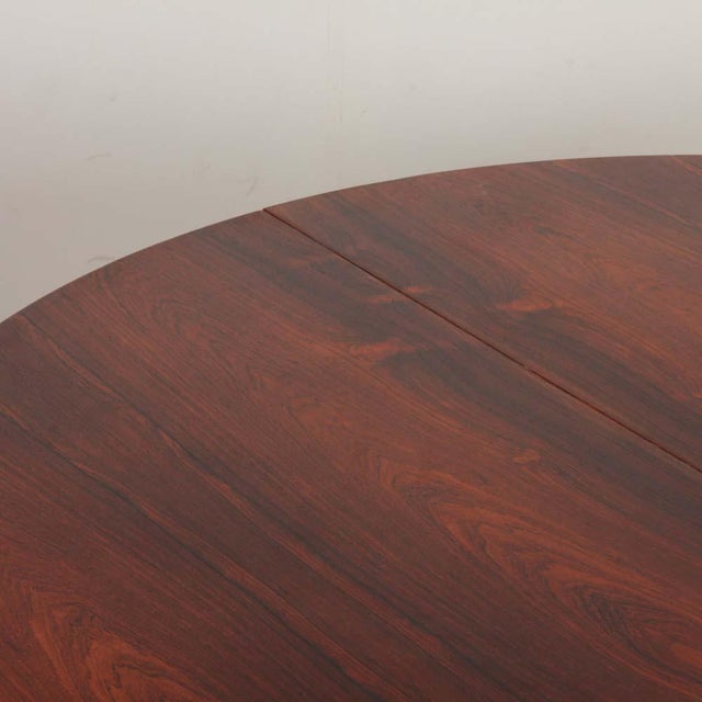 Wood Round Extendable Dining Table in Wood, 1960s For Sale - Image 7 of 10