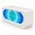 Striking postmodern six-drawer dresser featuring a custom finish with overlapping circles in vibrant shades of blue, aqua,...